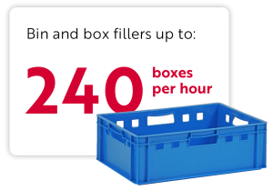 Aweta-bak- en doosvulmachines met een capaciteit tot 240 dozen per uur